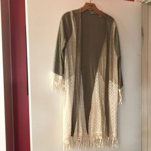 Mid length long vest. Great with jeans